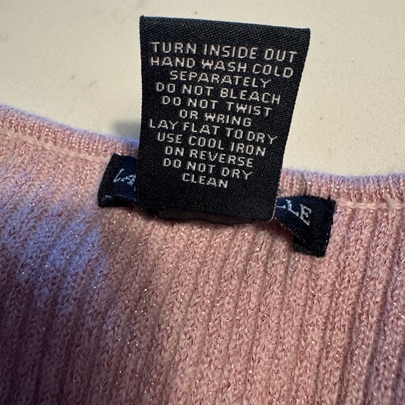 Lauren Michelle Pink metallic threading, Beading, & sequenced Fitted Top size XL - Picture 9 of 9